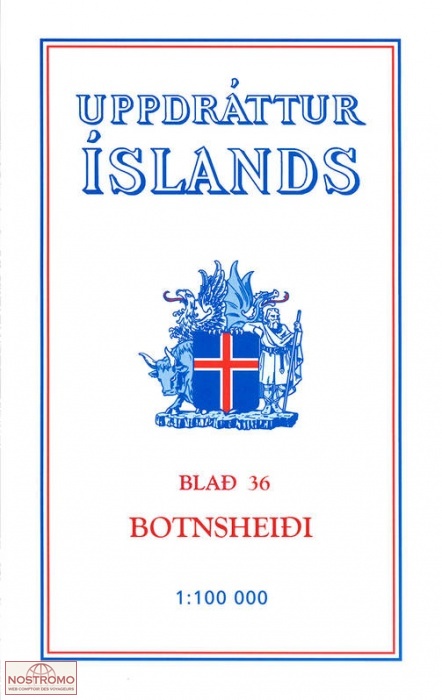 36 BOTNSHEIÐI | carte topographique Ferdakort