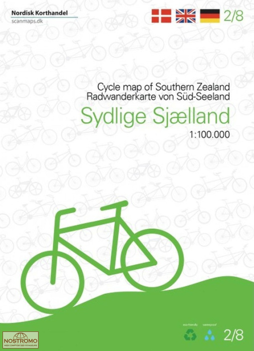 2 SOUTHERN ZEALAND | Nordisk Korthandel cycling map