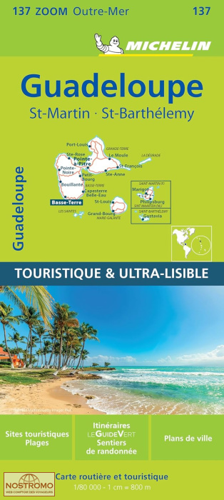 137 GUADELOUPE - ST-MARTIN - ST-BARTHÉLEMY | carte touristique Michelin