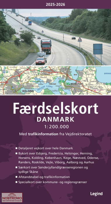 DANEMARK | atlas routier Legind
