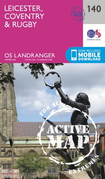 0140 LEICESTER, COVENTRY & RUGBY | OS hiking map