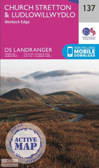 0137 CHURCH STRETTON & LUDLOW - WENLOCK EDGE | OS hiking map