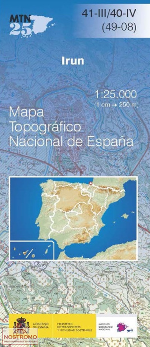 041-3/40-4 IRUN | carte topographique CNIG