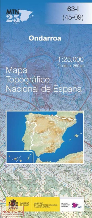 063-1 ONDARROA | carte topographique CNIG