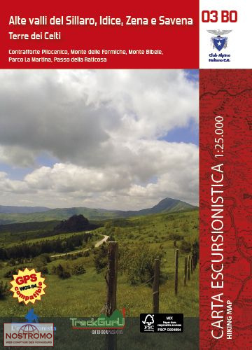 03BO ALTE VALLI DEL SILLARO - IDICE - ZENA - SAVENA | l'Escursionista/Track Guru hiking map