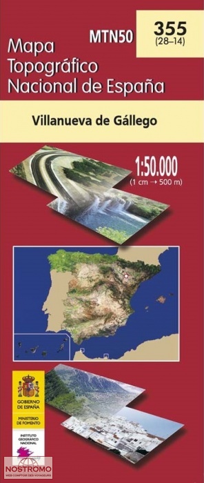 355 VILLANUEVA DE GALLEGO | carte topographique CNIG