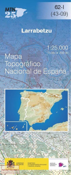 062-1 LARRABETZU | carte topographique CNIG