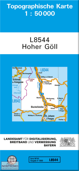L8544 HOHER GÖLL | carte topographique LDBV