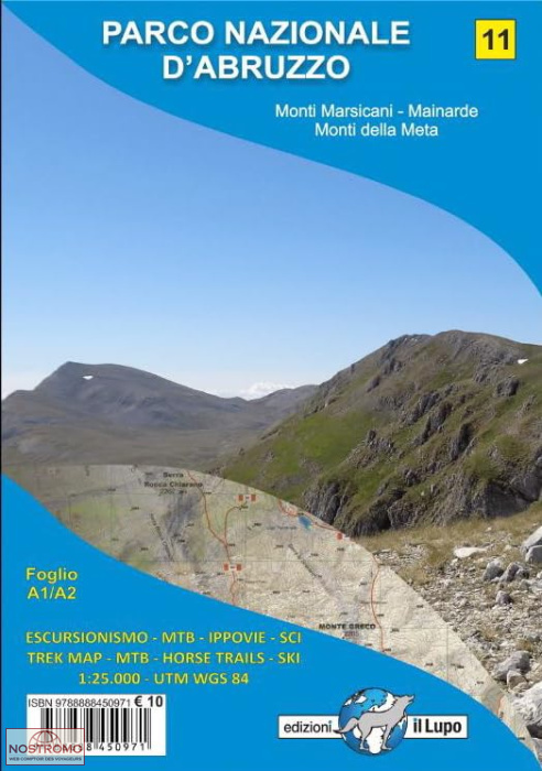 11 PARCO NAZIONALE D'ABRUZZO | Il Lupo hiking maps