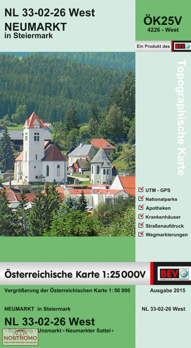 4226-WEST NEUMARKT IN STEIERMARK | carte topographique BEV