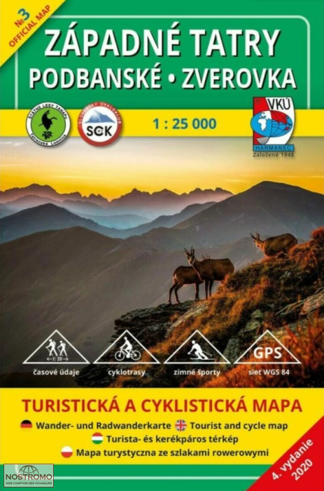 TM 03 - ZAPADNÉ TATRY | carte de randonnée VKÚ Harmanec