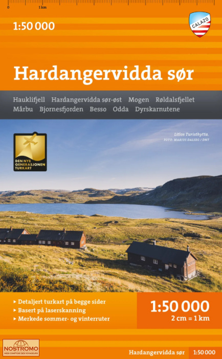 HARDANGERVIDDA SØR | Calazo hiking map