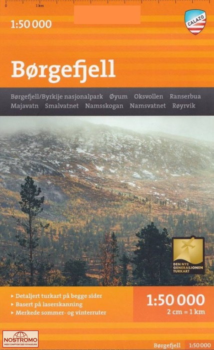 BØRGEFJELL | carte de randonnée Calazo