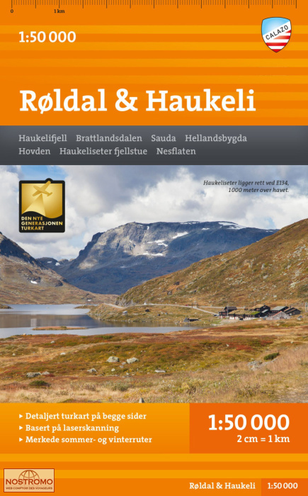 RØLDAL & HAUKELI | Calazo hiking map