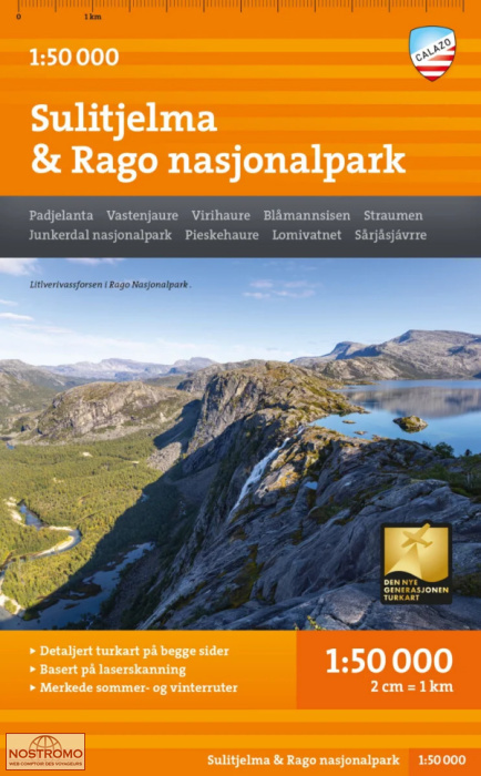 SULITJELMA & RAGO NASJONALPARK | carte de randonnée Calazo