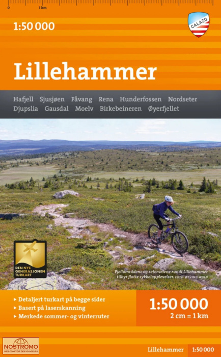 LILLEHAMMER | carte de randonnée Calazo