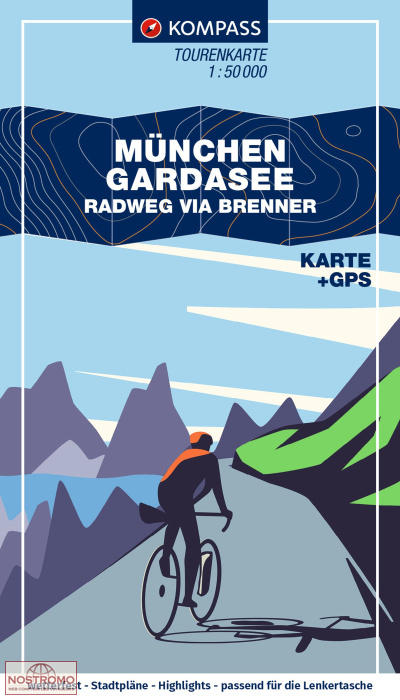 MÜNCHEN - GARDASEE | Kompass cycling map