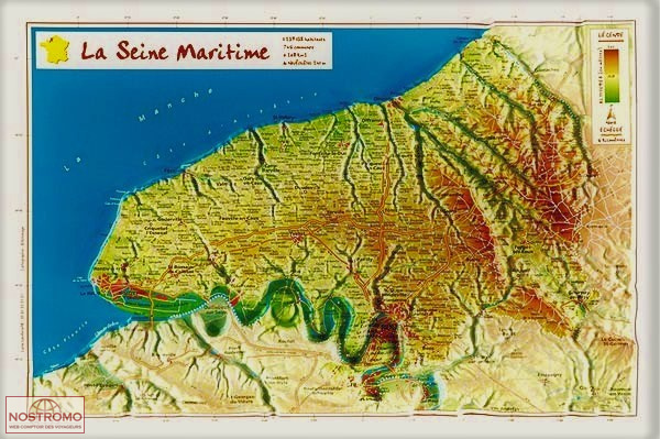 SEINE-MARITIME | Georelief relief map