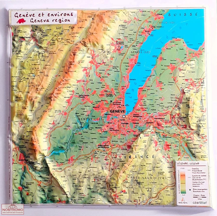 GENÈVE | Georelief relief map
