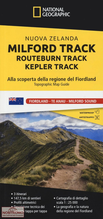 MILFORD, ROUTEBURN & KEPLER TRACKS | National Geographic maps/Geo4map hiking mapguide