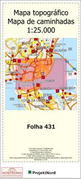 431 LISBOA | Projektnord topographic map