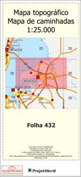 432 MONTIJO | carte topographique Projektnord