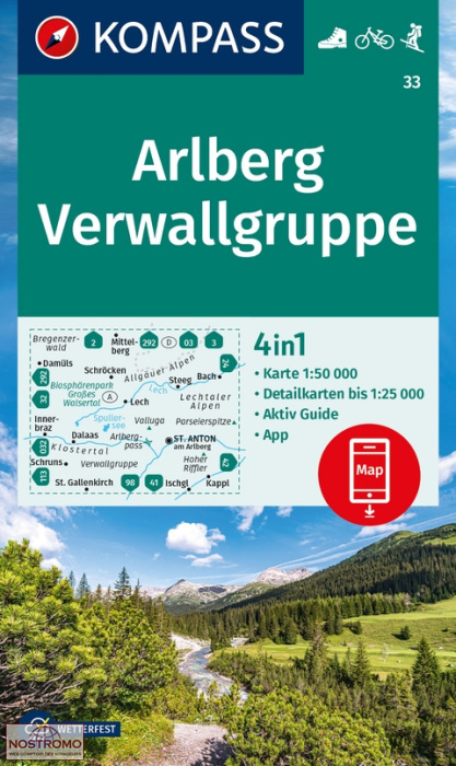 ARLBERG - VERWALGRUPPE 33 | Kompass hiking map