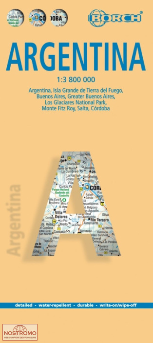 ARGENTINE | carte touristique Borch