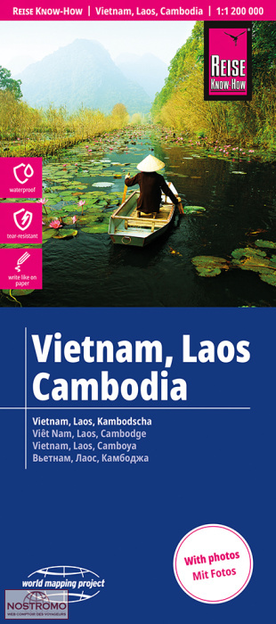VIETNAM - LAOS - CAMBODGE | carte routière Reise Know-How