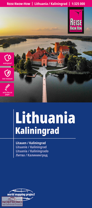 LITUANIE - KALININGRAD | carte routière Reise Know-How