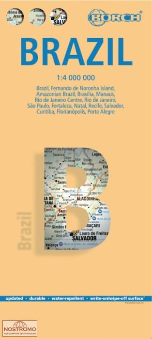 BRÉSIL | carte touristique Borch