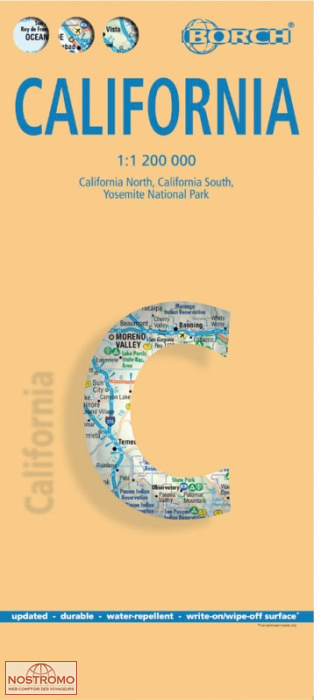 CALIFORNIE | carte touristique Borch
