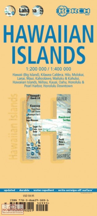 HAWAIIAN ISLANDS | Borch travel map