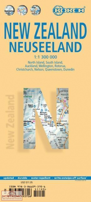 NOUVELLE-ZÉLANDE | carte touristique Borch