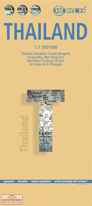 THAÏLANDE | carte touristique Borch