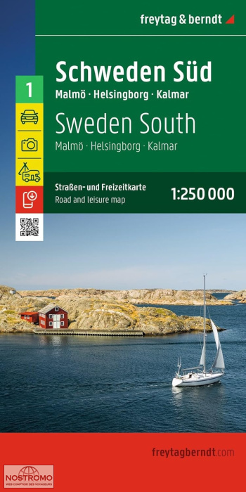 1 SUÈDE SUD | carte routière Freytag & Berndt