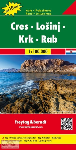 CRES - LOSINJ - KRK - RAB | carte routière Freytag & Berndt