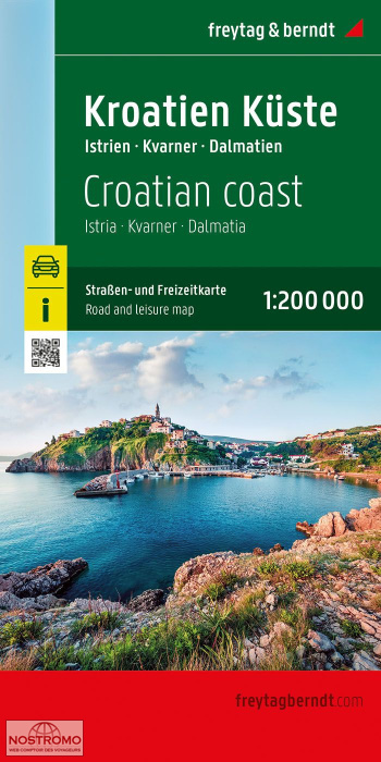 CÔTE CROATE - ISTRIE - KVARNER - DALMATIE | carte routière Freytag & Berndt