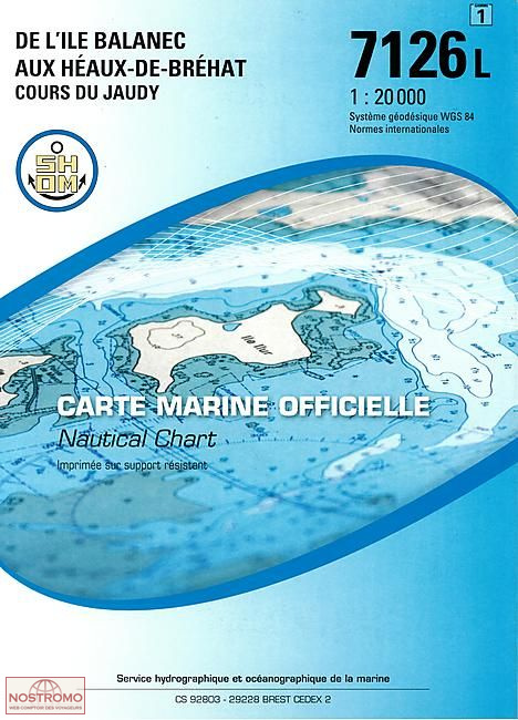 7126L FROM THE ISLAND OF BALANEC TO THE HÉAUX-DE-BRÉHAT | SHOM nautical chart
