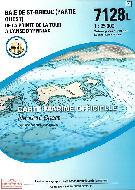 7128L BAY OF SAINT-BRIEUC (WEST PART) | SHOM nautical chart