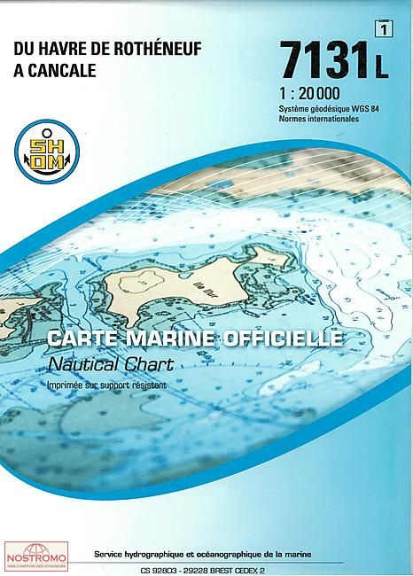 7131L FROM THE HÂVRE DE ROTHÉNEUF TO CANCALE | SHOM nautical chart