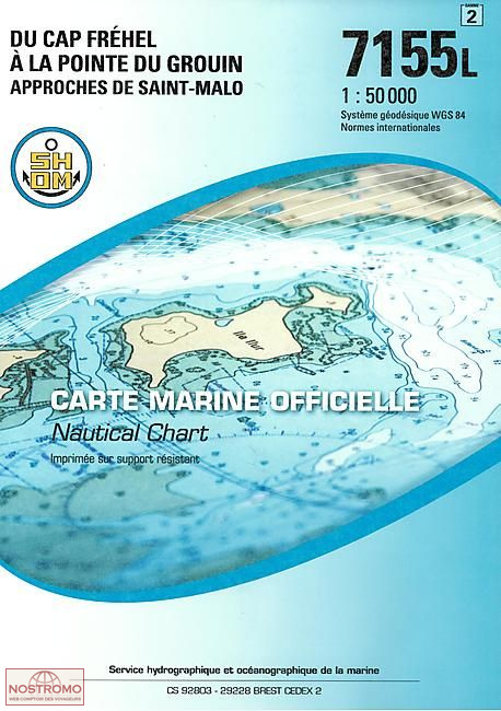 7155L FOM THE CAP FRÉHEL TO THE POINTE DU GROUIN | SHOM nautical chart