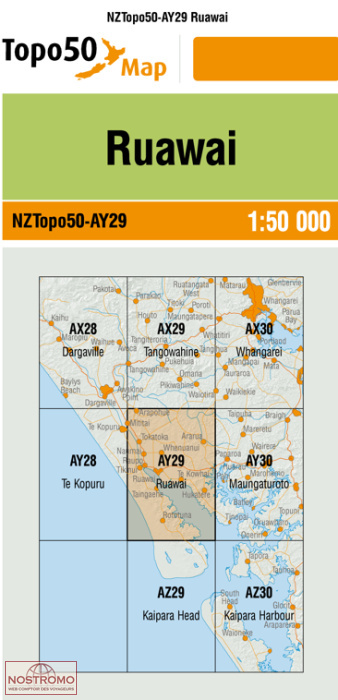 AY29 RUAWAI | carte topographique LINZ