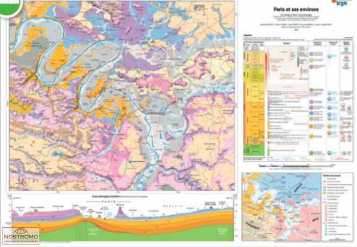 PARIS ET SES ENVIRONS | BRGM geological map