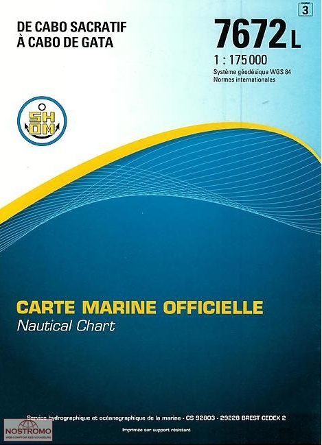 7672L DE CABO SACRATIF A CABO DE GATA | SHOM nautical chart