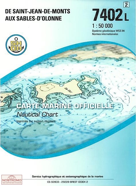 7402L FROM SAINT-JEAN-DE-MONTS TO LES SABLES-D'OLONNE | SHOM nautical chart
