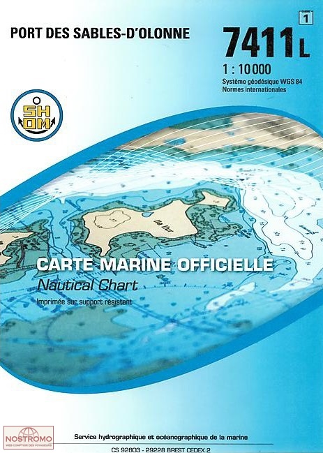 7411L HARBOUR OF LES SABLES-D'OLONNE | SHOM nautical chart