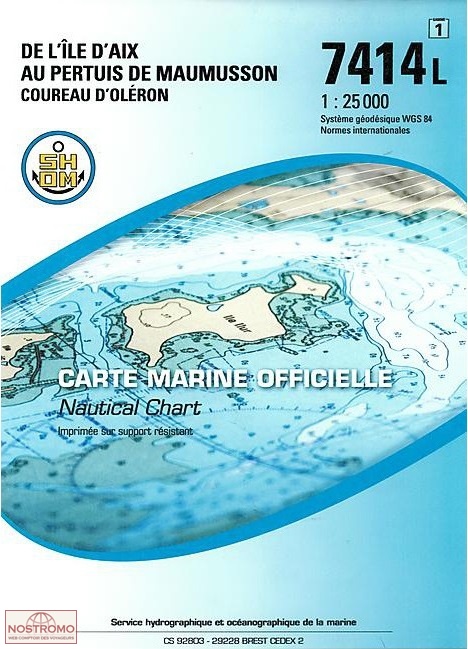 7414L FROM THE ILE D'AIX TO THE PERTUIS DE MAUMUSSON | SHOM nautical chart