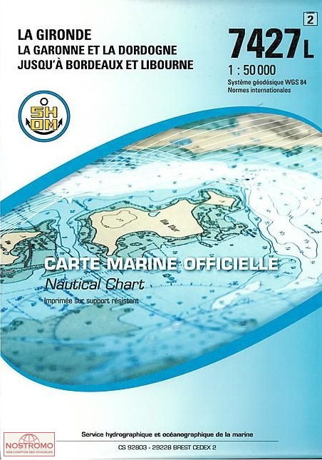 7427L THE GIRONDE | SHOM nautical chart