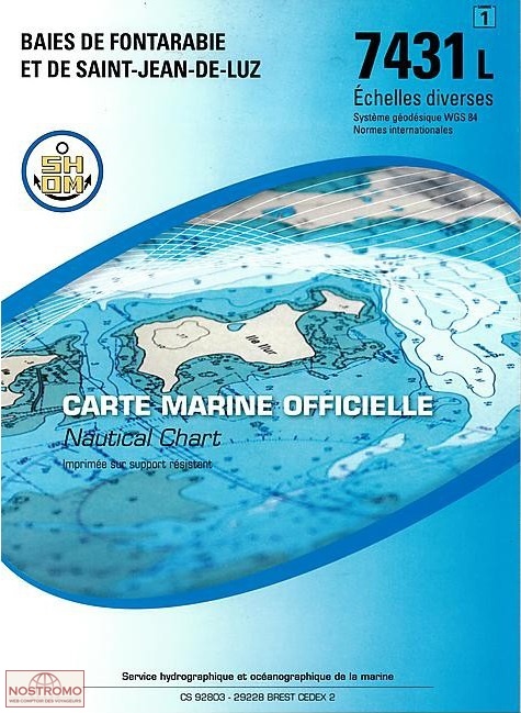 7431L BAYS OF FONTARABIA AND SAINT-JEAN-DE-LUZ | SHOM nautical chart